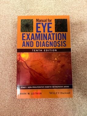 Manual for Eye Examination and Diagnosis - Orange Cover